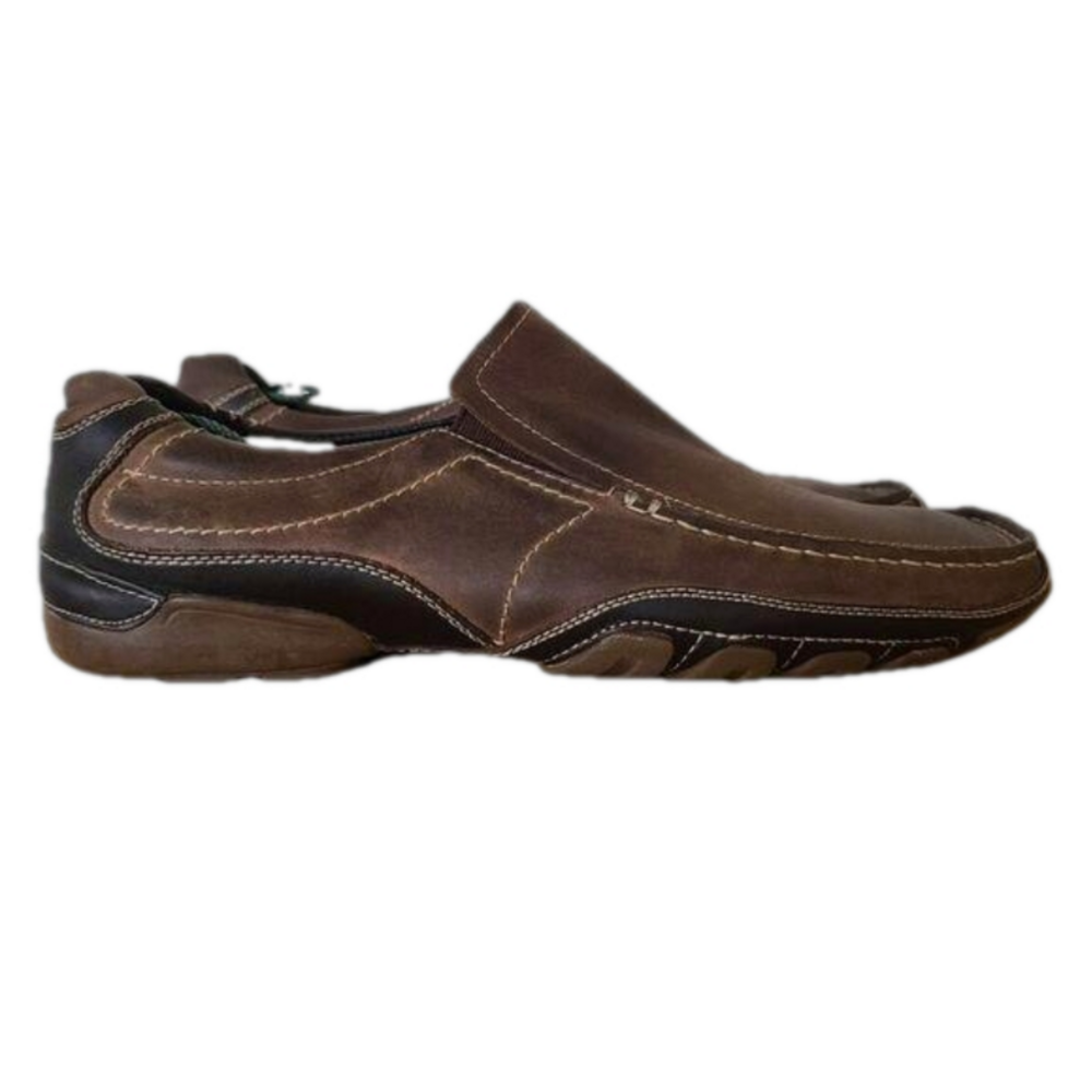 Aldo Men Brown Leather Moccasins - EUC Size EU 45, US 12